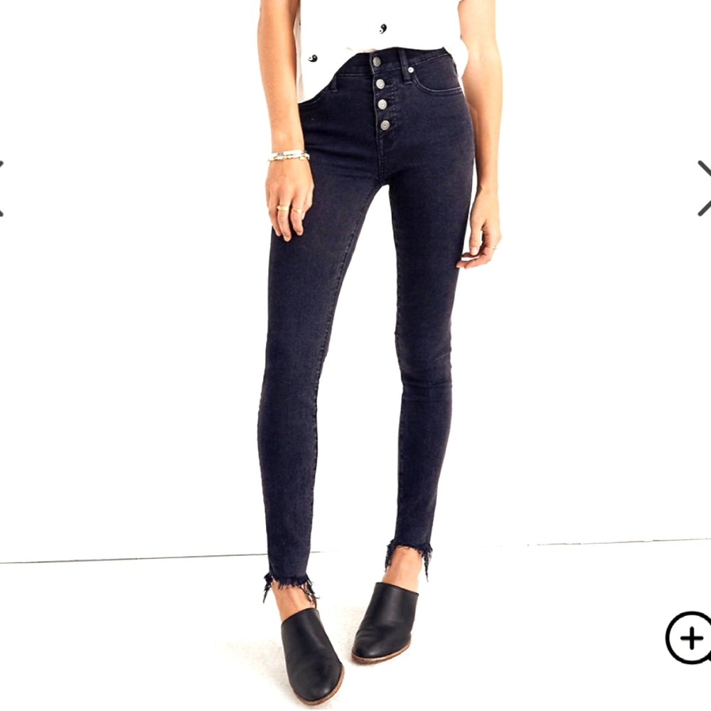 Madewell 9" skinny jeans black